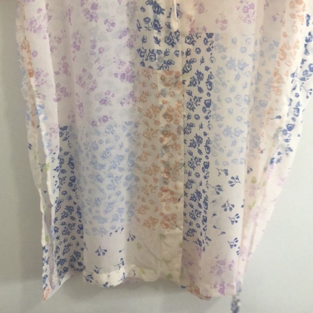 NWOT Romantic Sheer Floral Kimono w/ Bell Flutter Sleeve - Picture 6 of 6